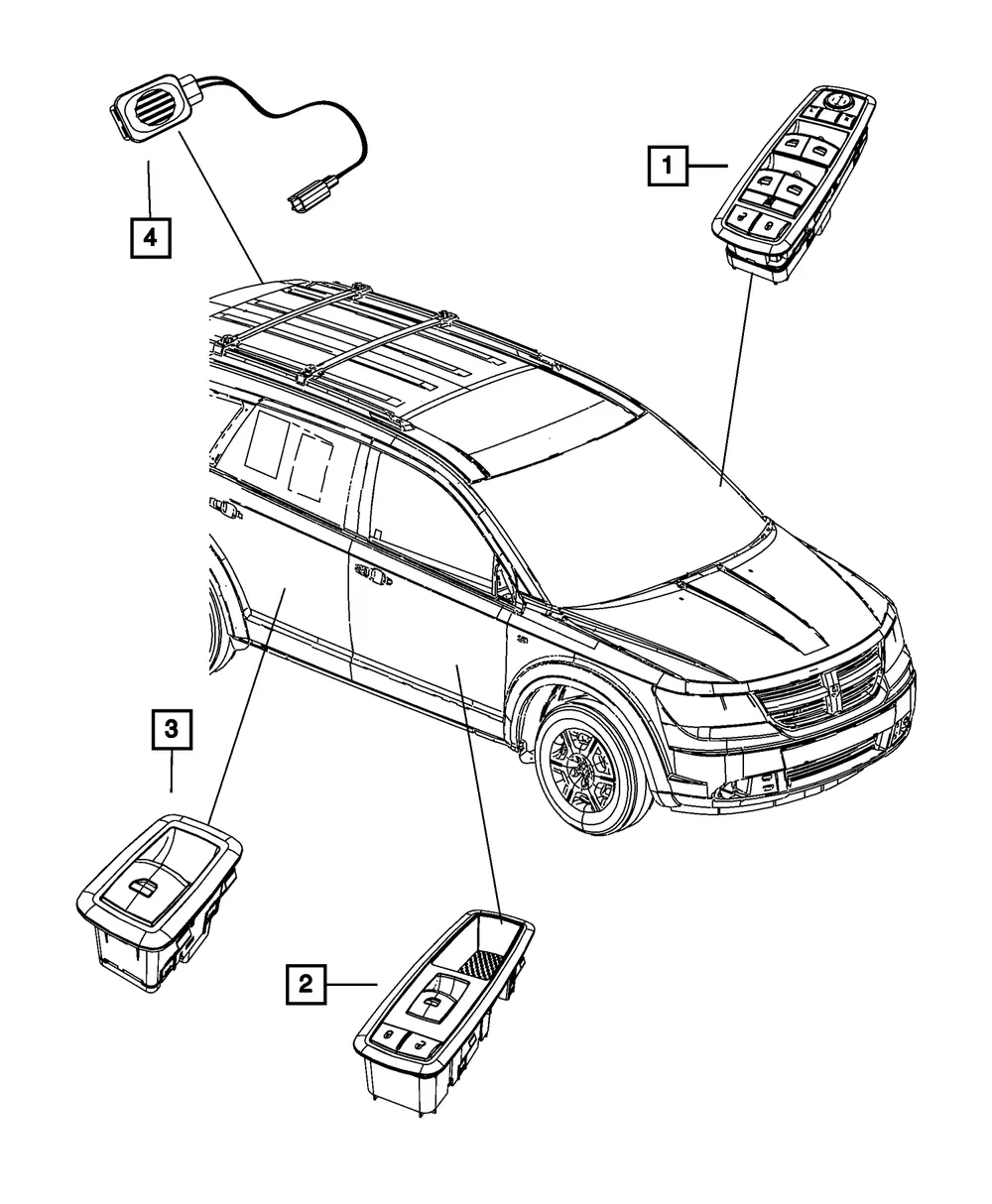 Power Window Switch - Mopar (68080842AA)