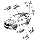 Front Door Switch And Bezel, Left Front, Export - Mopar (68086692AF)