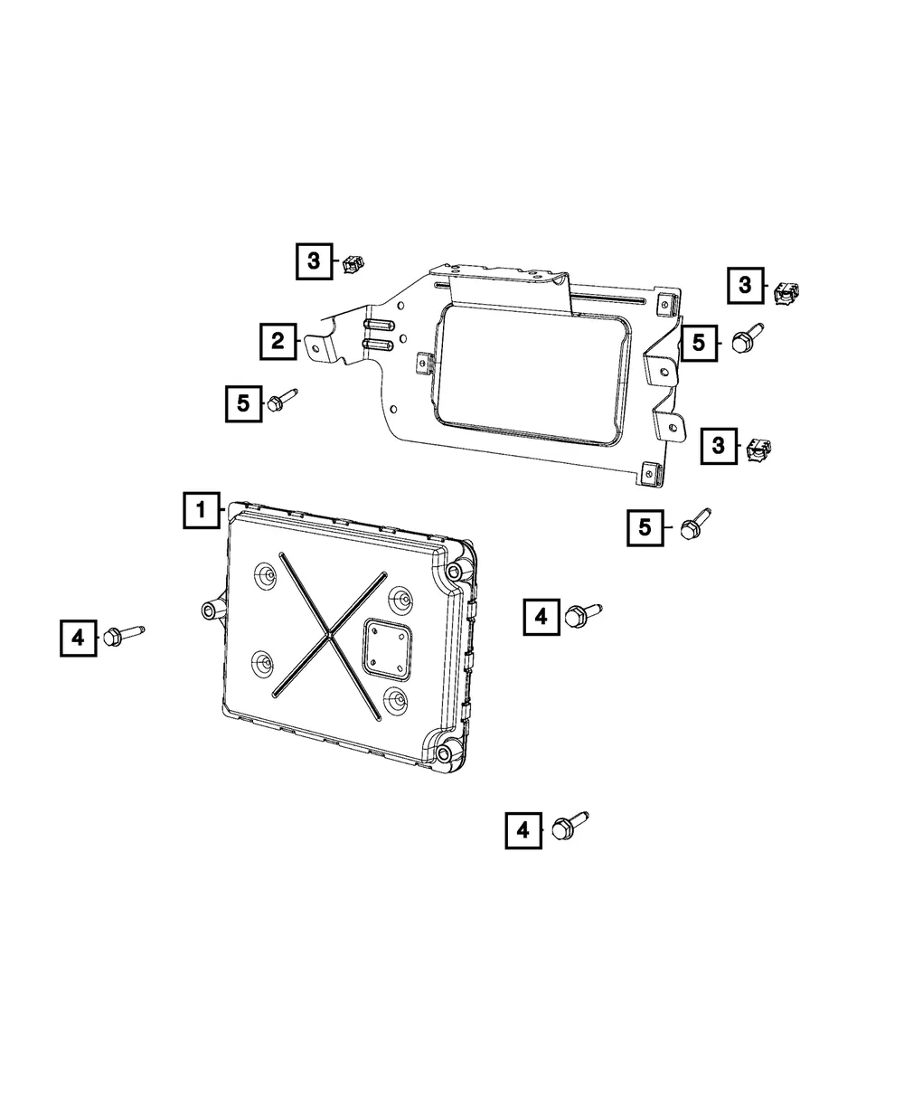Powertrain Control Module Bracket - Mopar (68091899AC)