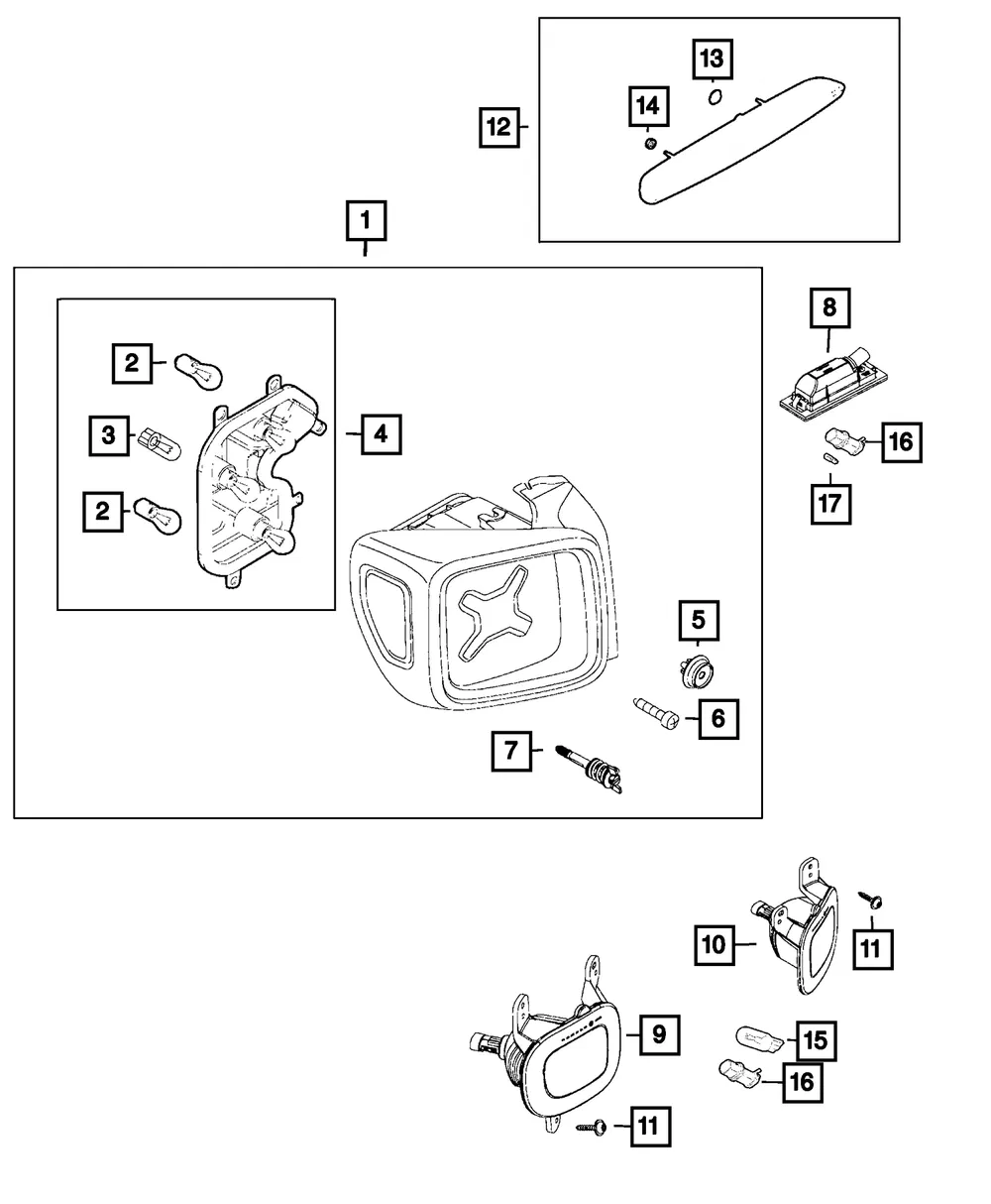 Lamp Socket - Mopar (68095246aa)