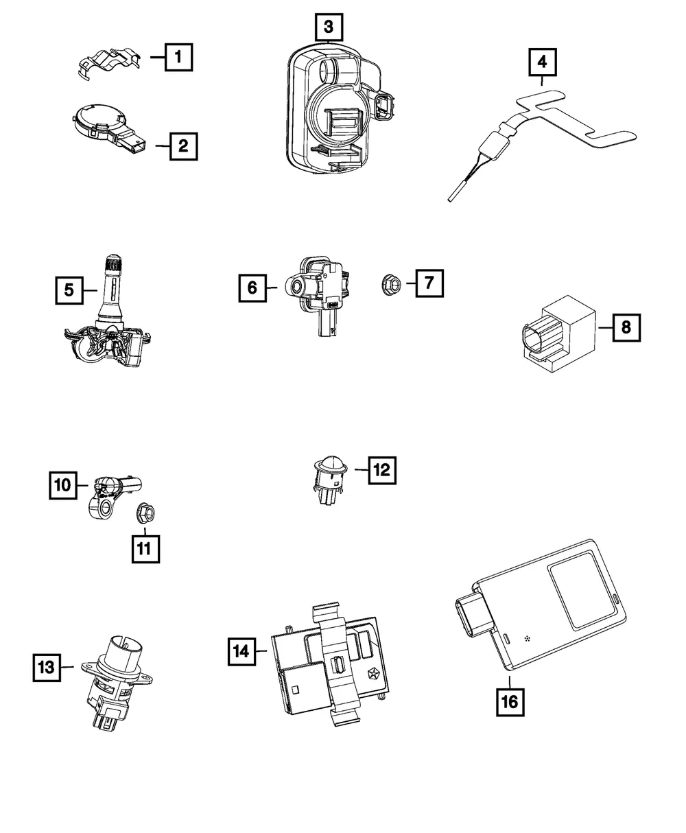 Sensor Clip - Mopar (68100476aa)