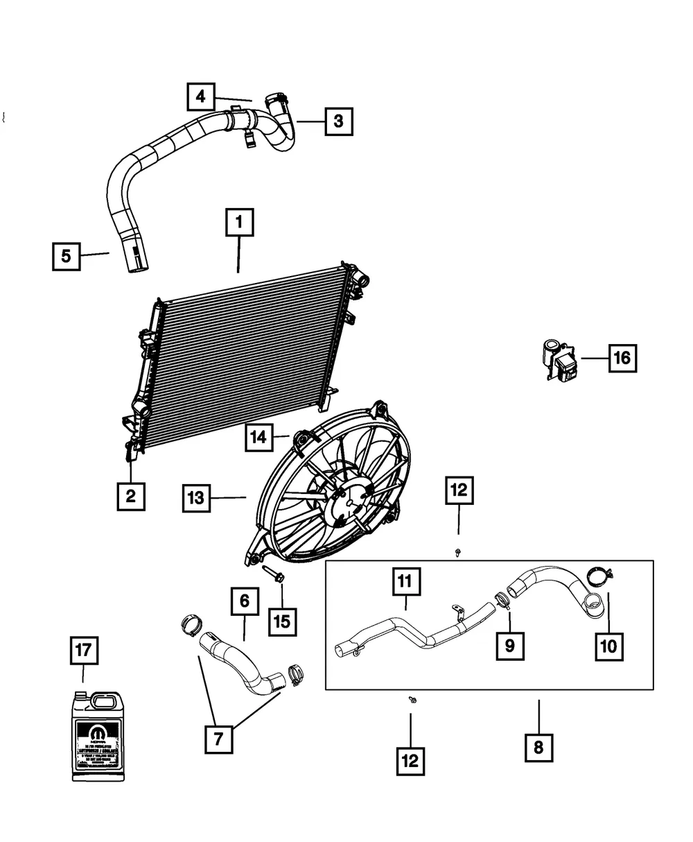 Fan Module - Mopar (68102116AA)