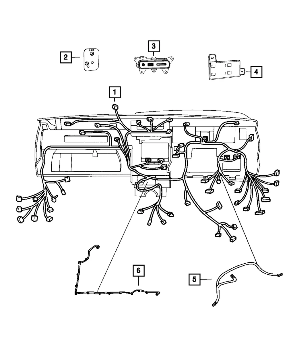 Wiring Harness Bracket - Mopar (68110684aa)