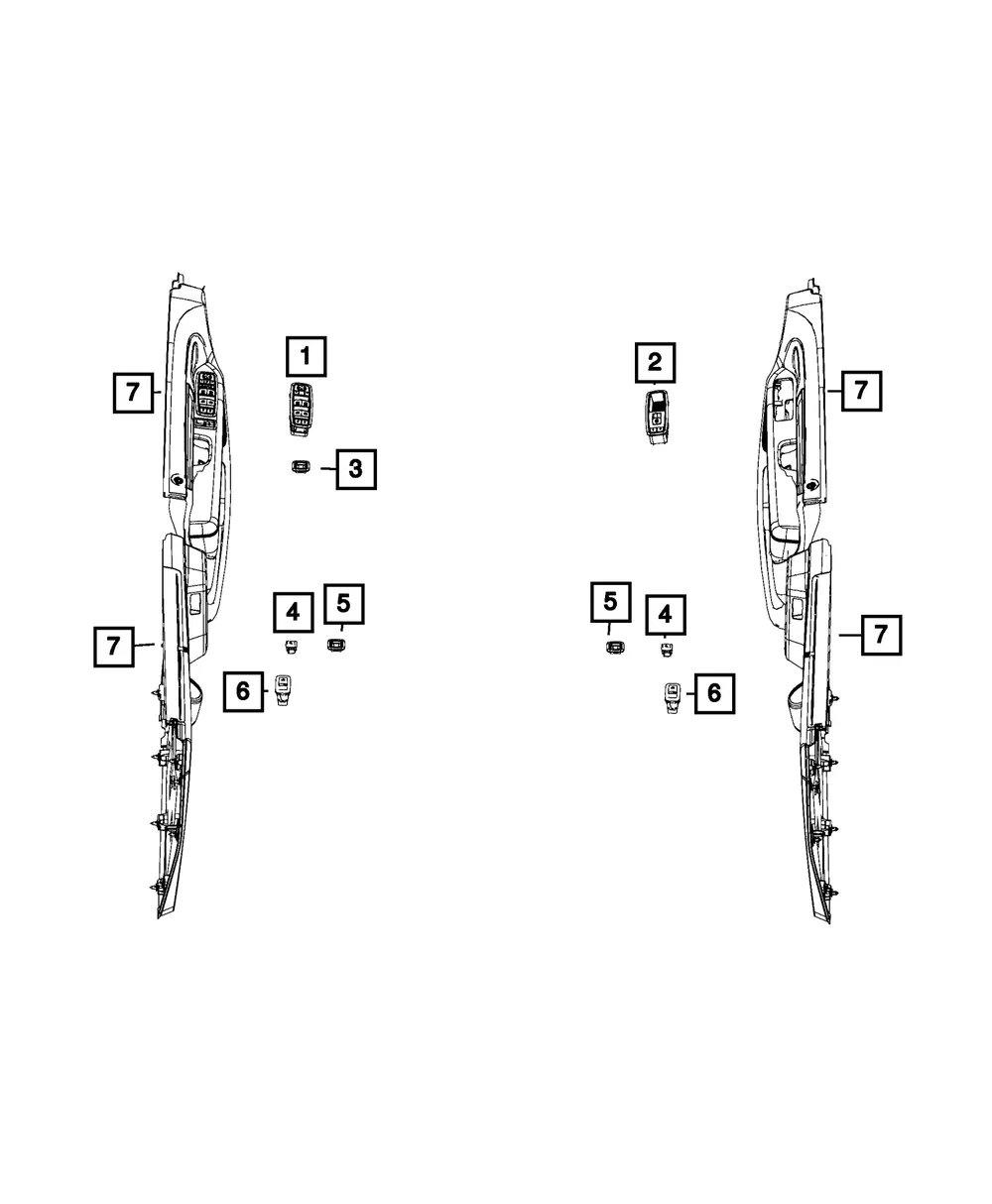 Power Window Switch - Mopar (68110868AA)