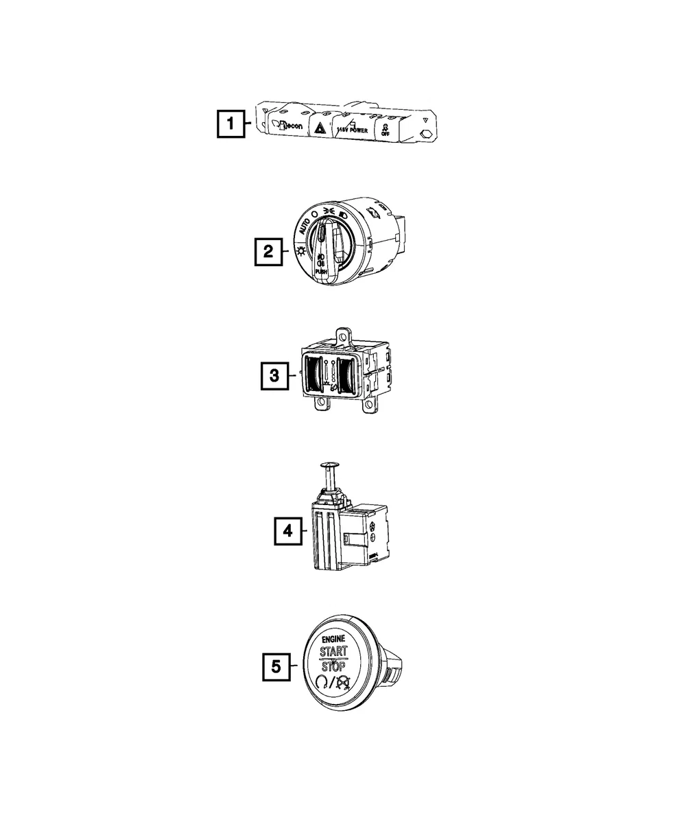 Instrument Panel Switch - Mopar (68110969AA)
