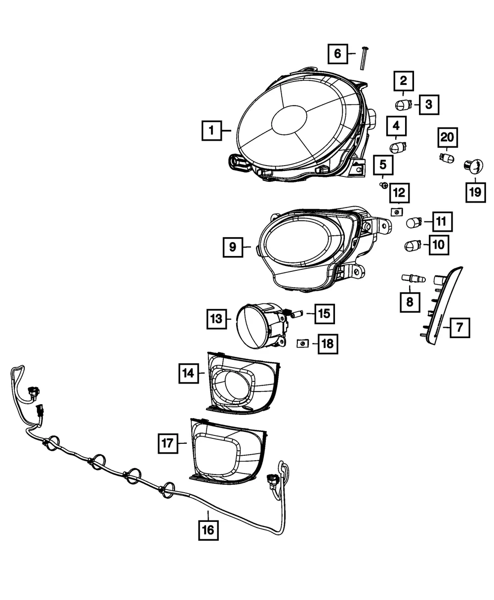 Park/Turn Lamp - Driver's Side (LH) - Fiat (68111135AB)