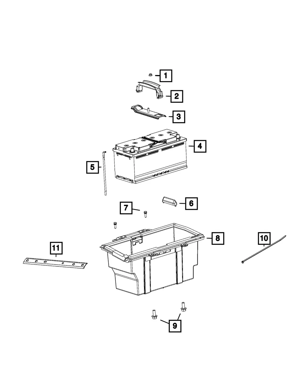 Battery Hold Down Bracket - Mopar (68134584aa)