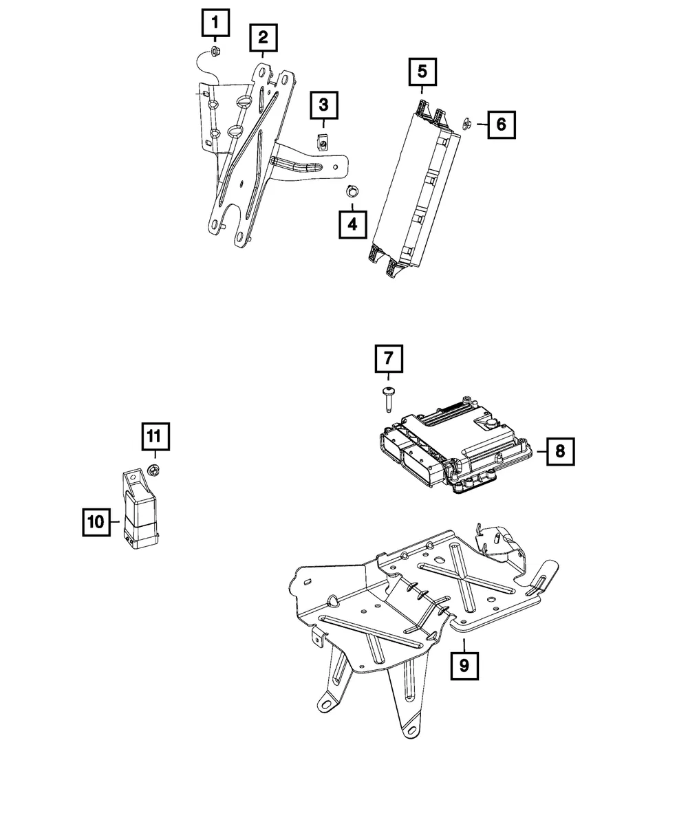 Module Bracket - Mopar (68141702aa)