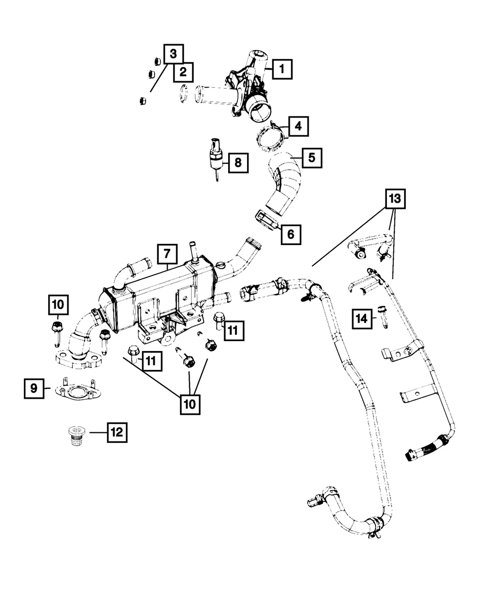 Egr Temperature Sensor - Mopar (68142905AB)