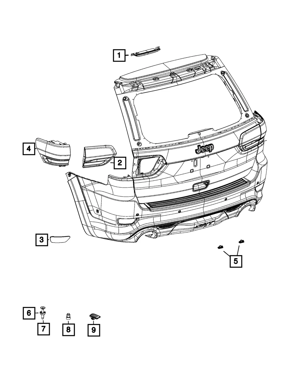 Tail Lamp, Right - Mopar (68142940ah)