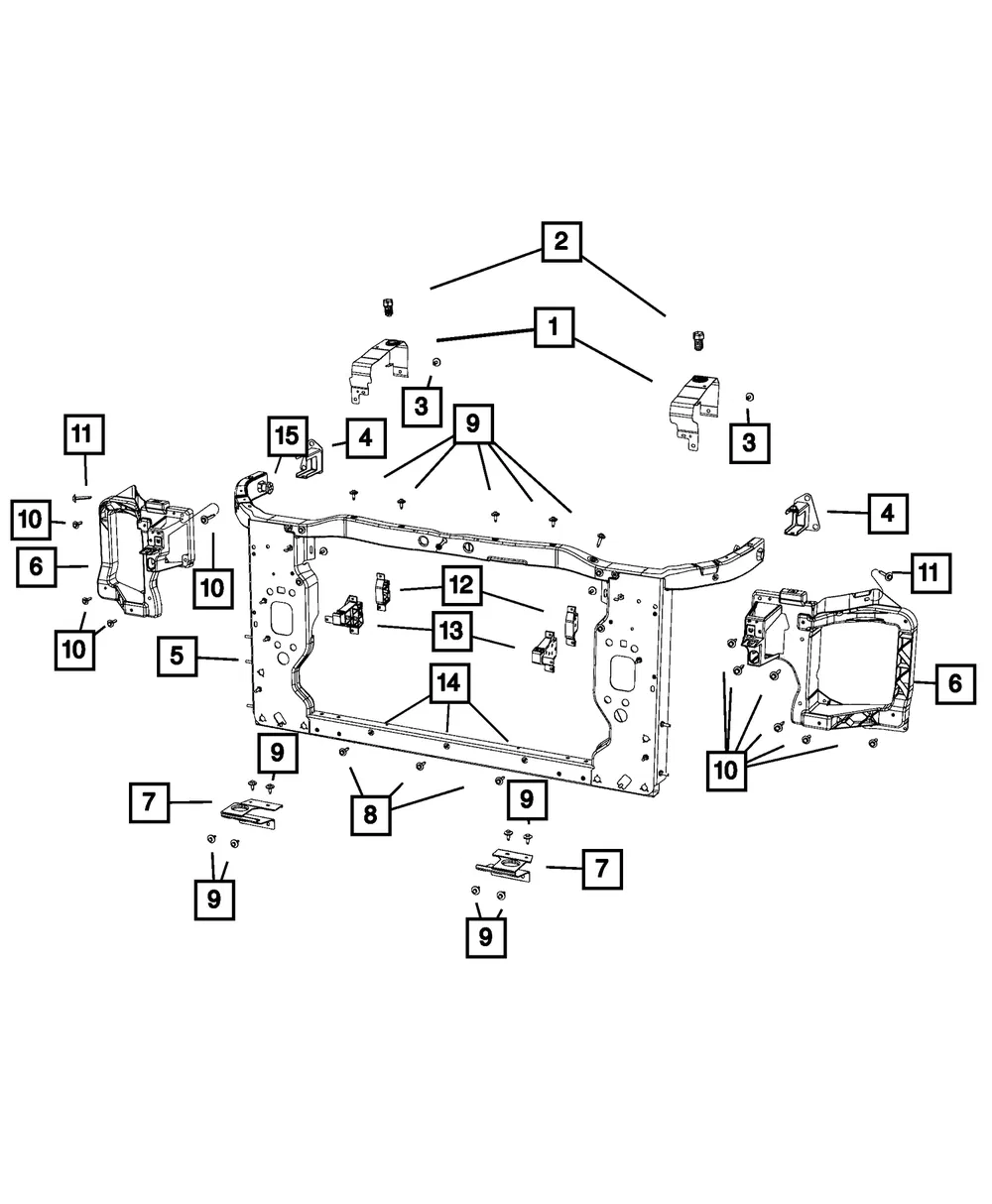 Cooling Module Bracket, Right - Mopar (68144538AB)