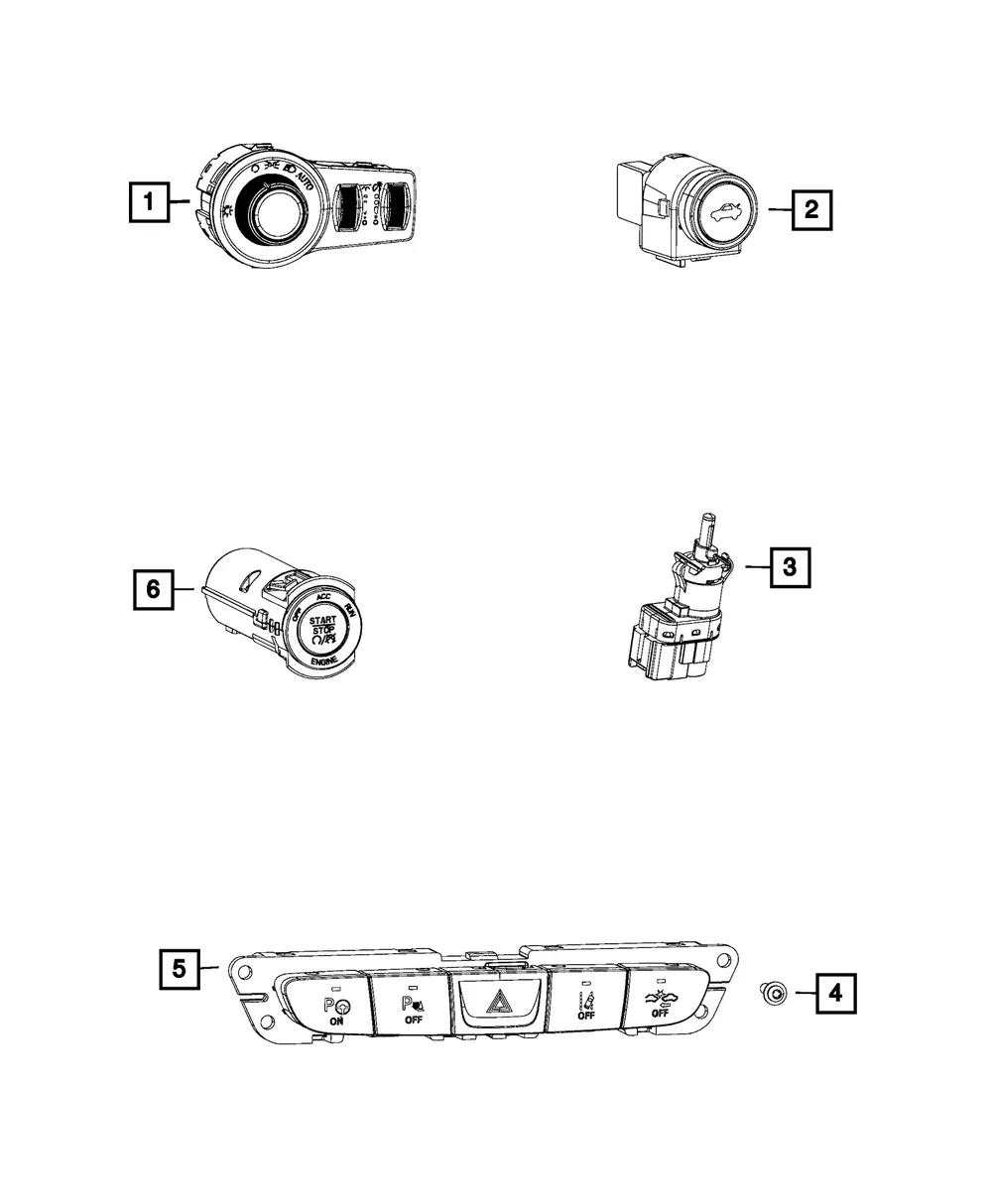 Instrument Panel Switch - Mopar (68156949AC)