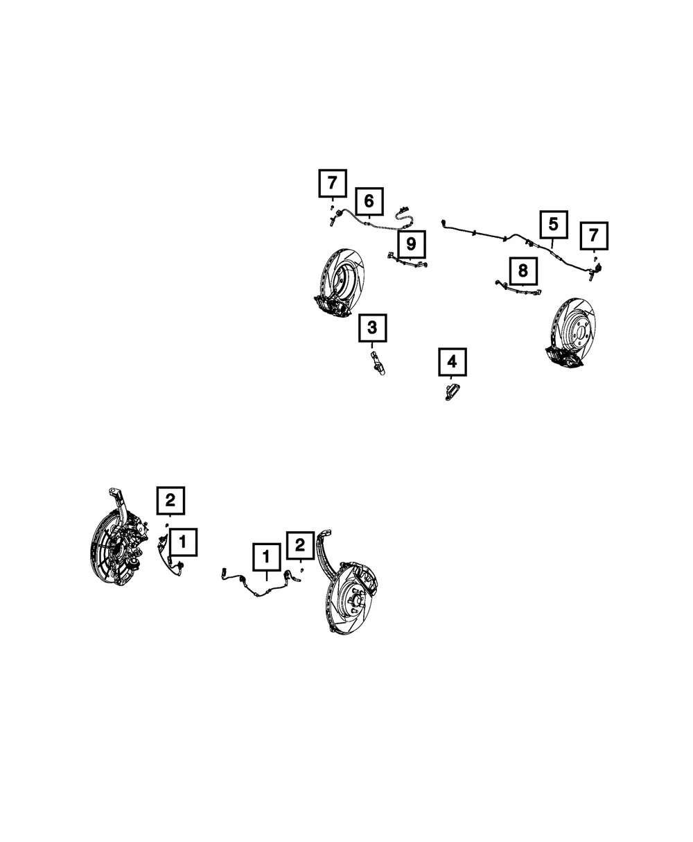 ABS Sensor Wiring Clip, Right - Mopar (68158574aa)