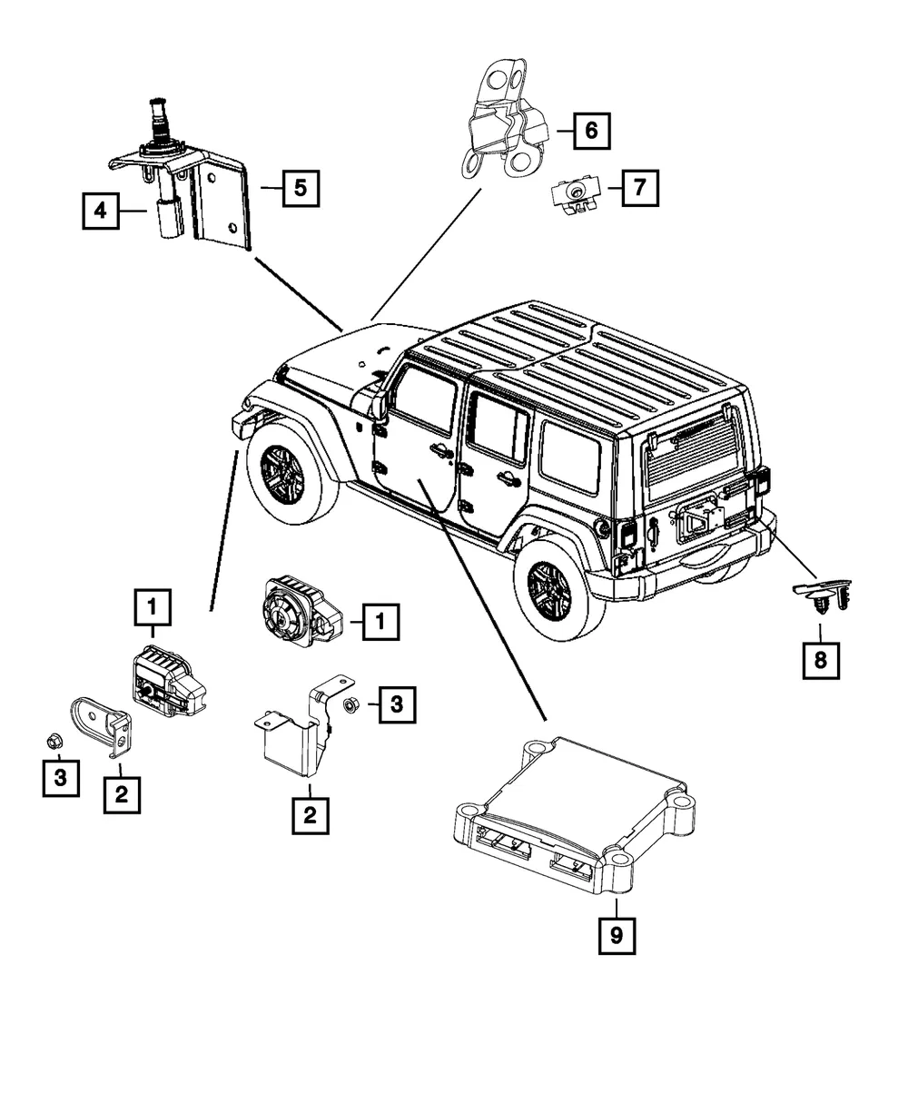 Intrusion Module Sensor - Mopar (68159296aa)