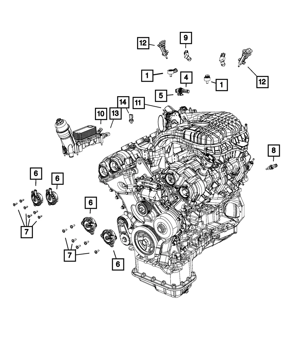 Fluid Temperature Sensor - Fiat (68164627AA)