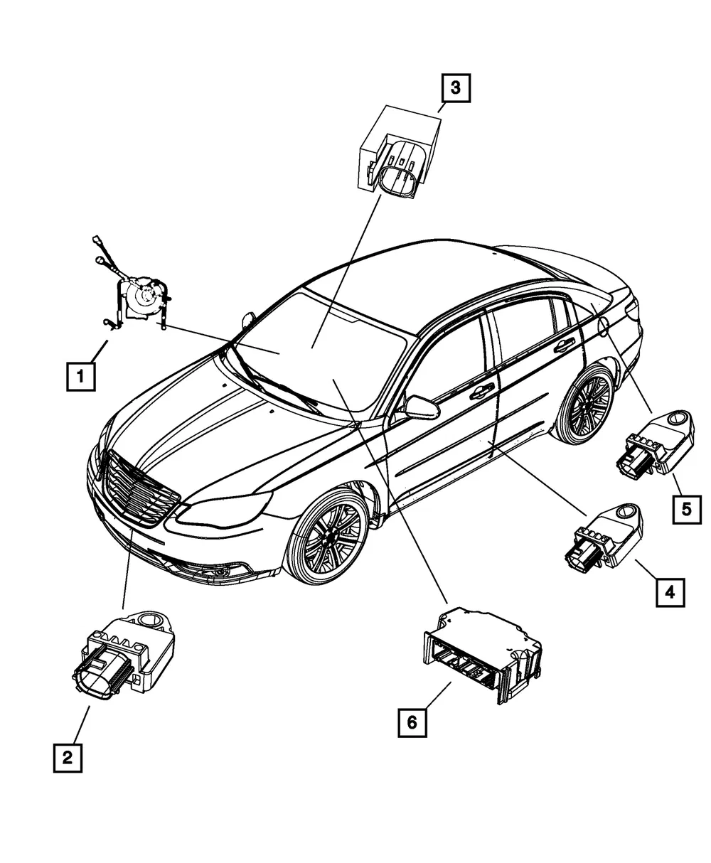 Air Bag Control Module - Mopar (68186184ad)