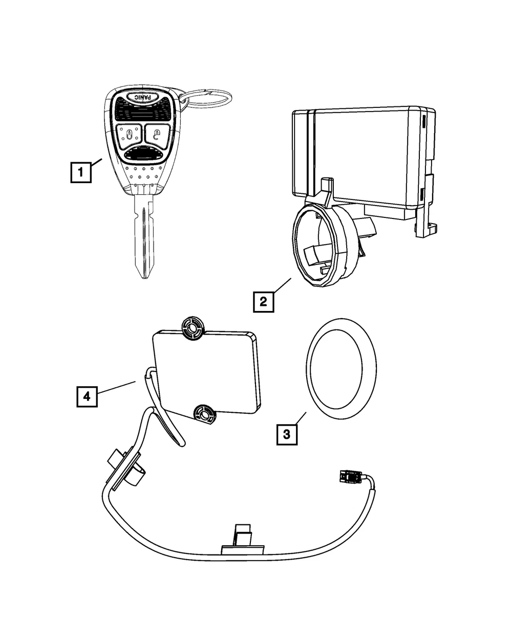 Control Module Receiver, Export - Mopar (68209838aa)