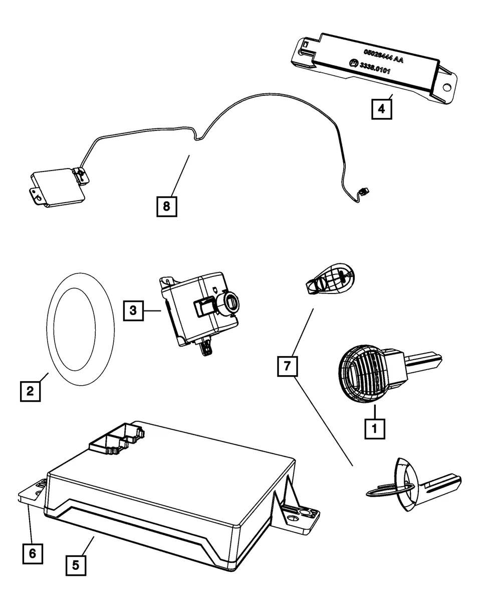 WIRELESS IGNITION NODE REC - Mopar (68210151AB)