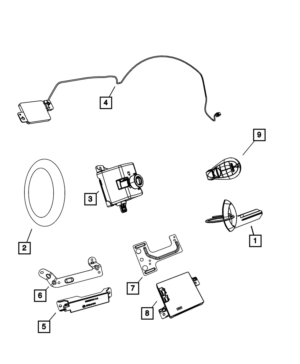 Wireless Ignition Node Receiver - Mopar (68210156ab)