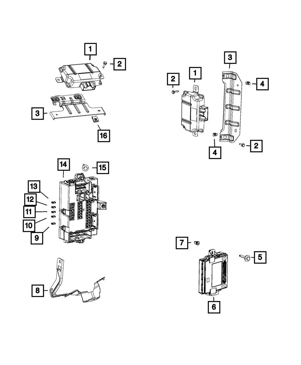Body Control Module Bracket - Mopar (68213824aa)