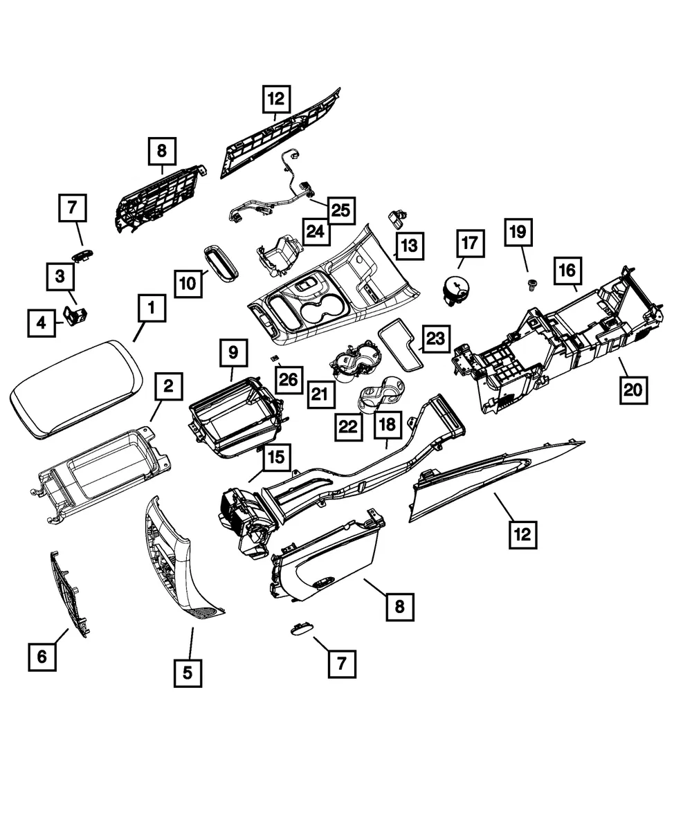 Console Wiring - Mopar (68214622ab)