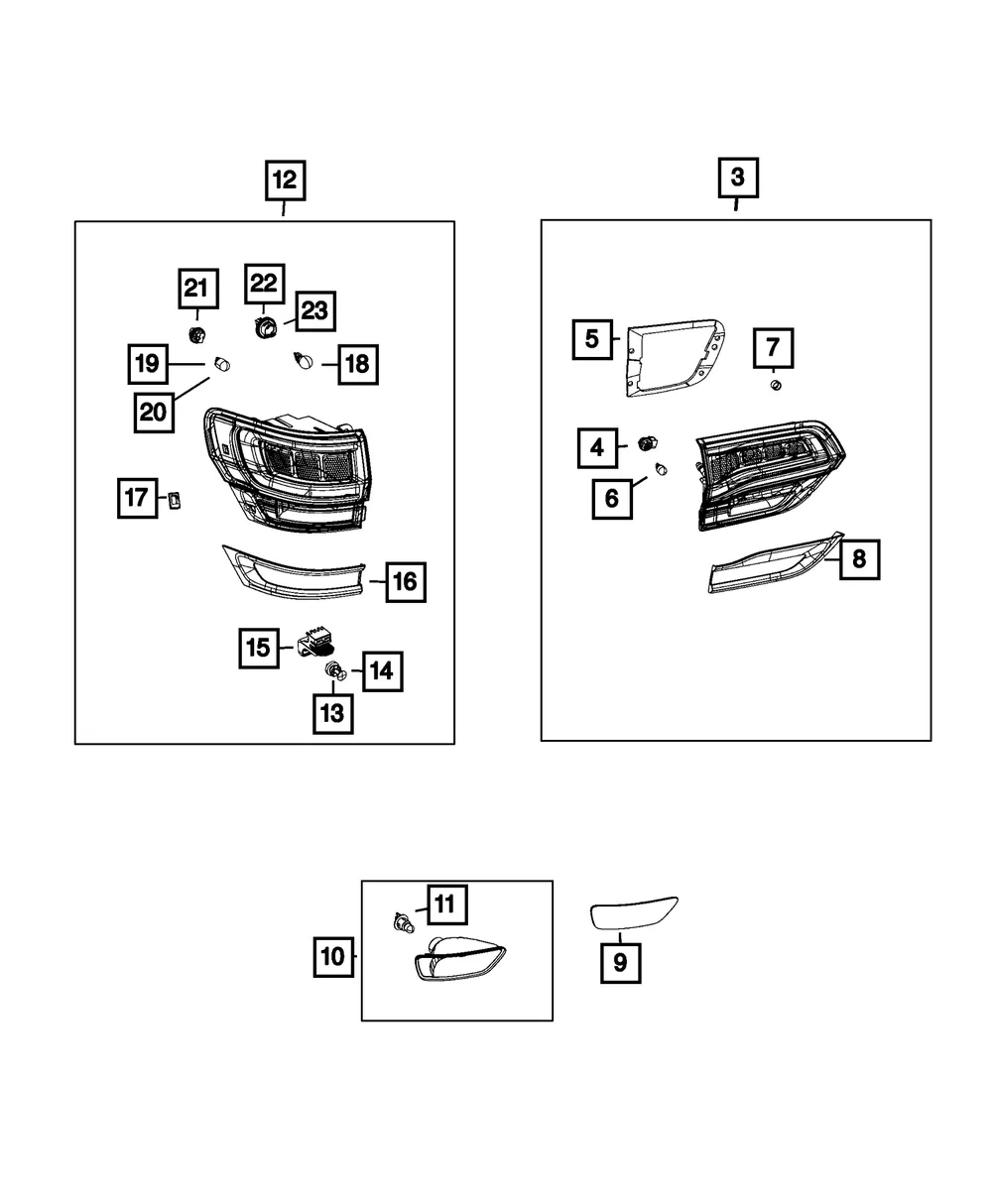 Tail Lamp Bracket - Mopar (68219829AA)