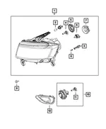 Headlamp Socket - Mopar (68222843aa)