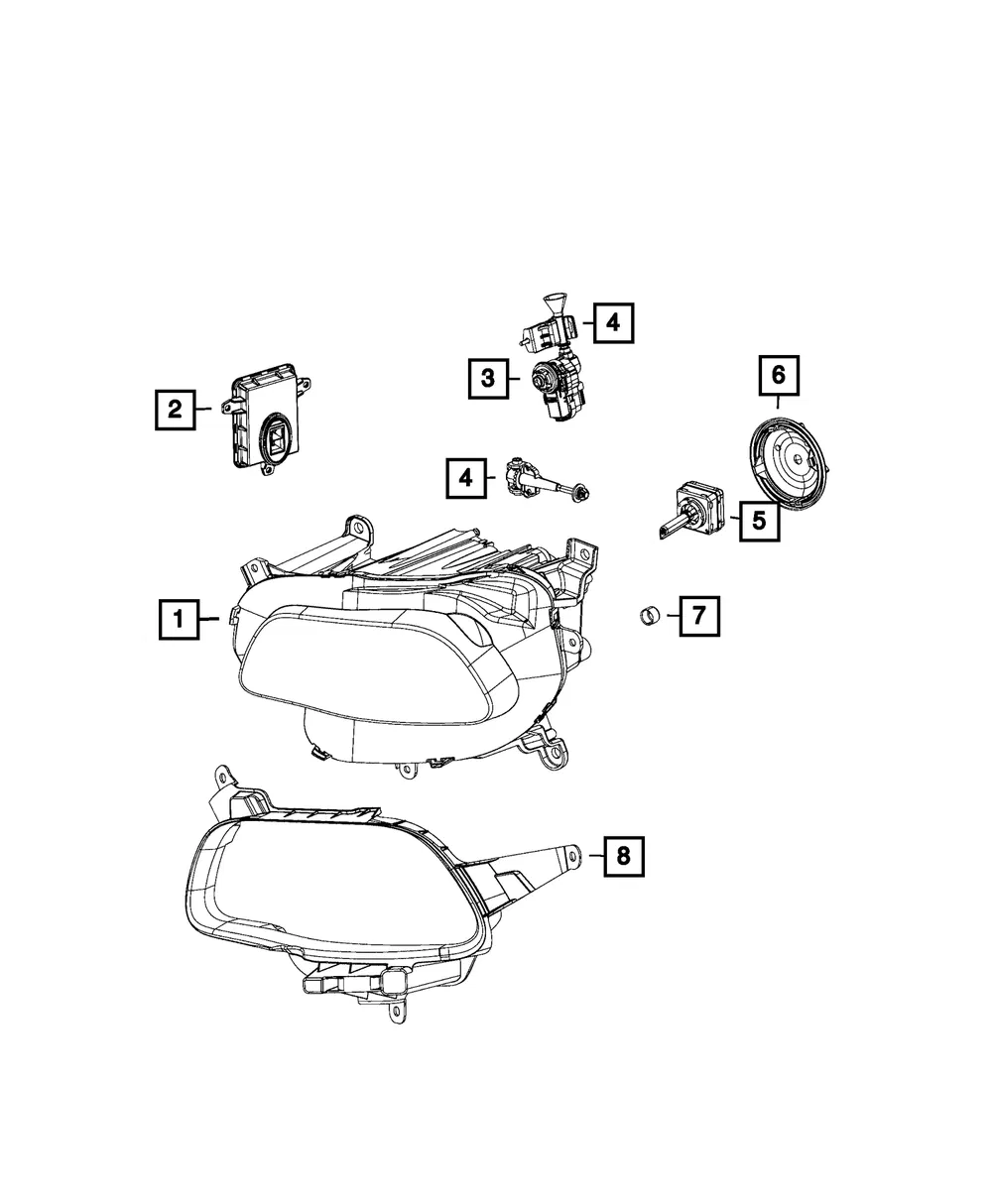 Headlamp Leveling Module, Right - Mopar (68226792AA)