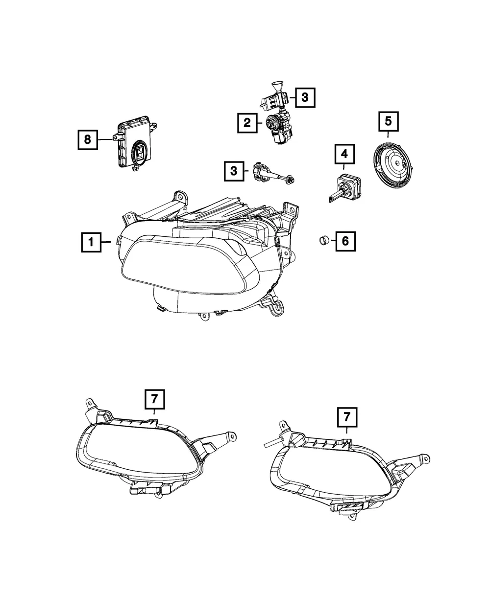 Headlamp Leveling Module - Mopar (68226793AA)