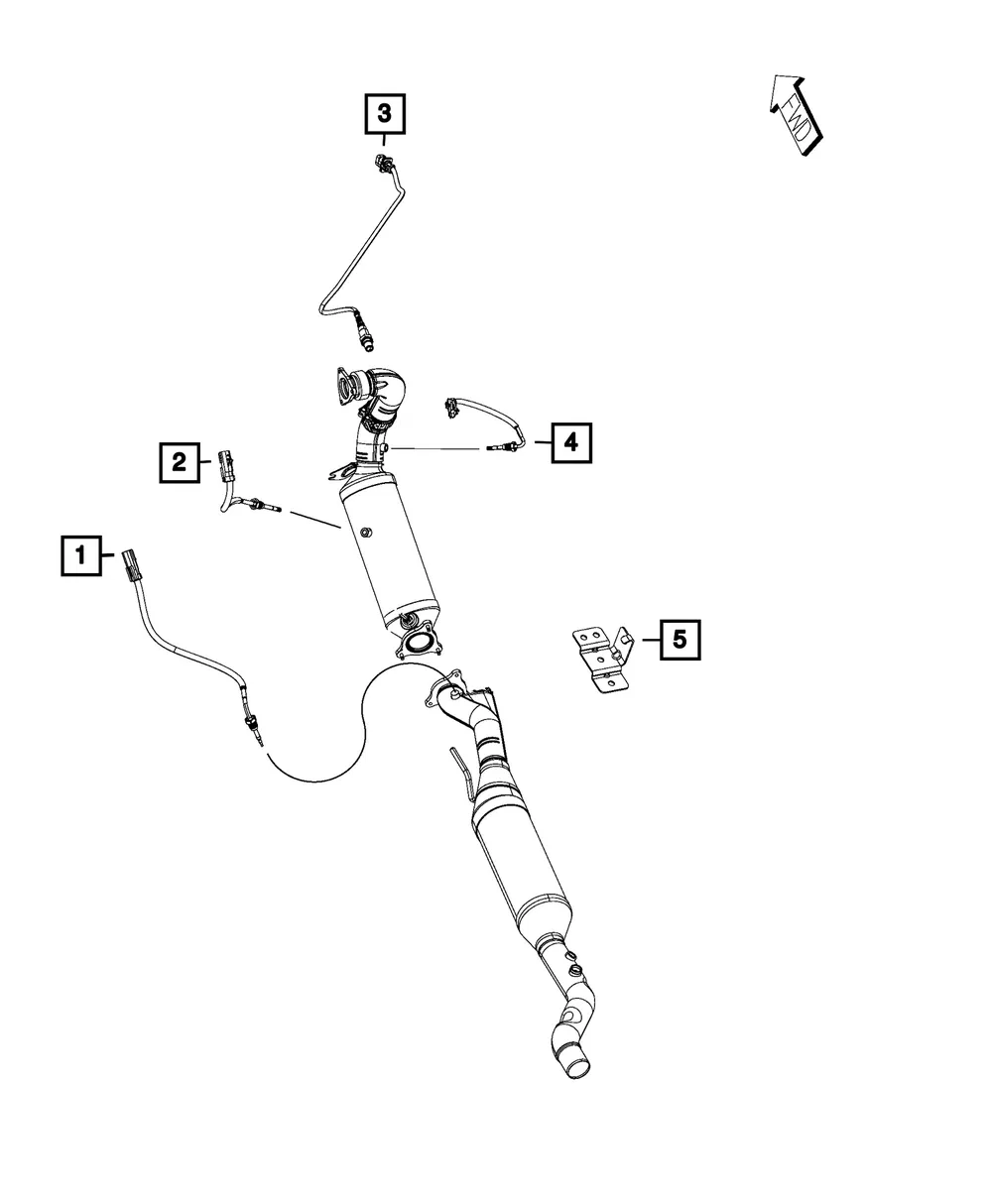 Exhaust Temperature Sensor - Mopar (68231738AB)