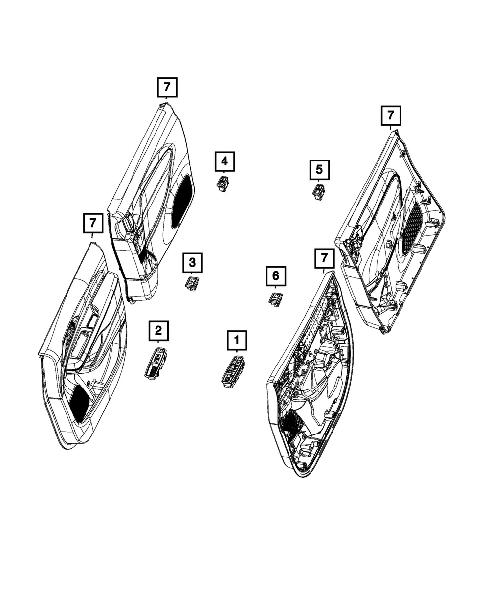 Power Window Switch - Mopar (68234093AB)