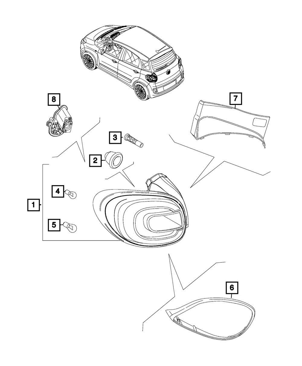 Tail Lamp Socket - Mopar (68235994AA)