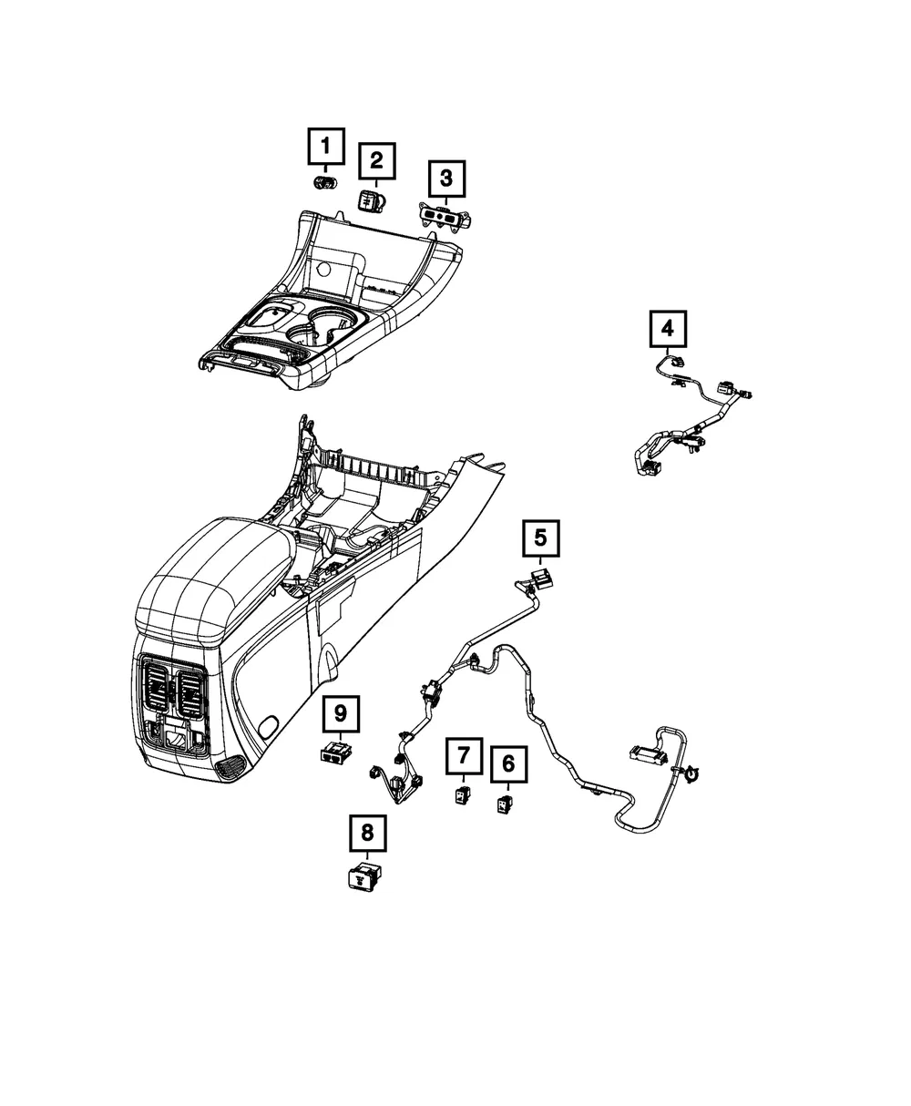 Console Wiring - Mopar (68237145AB)
