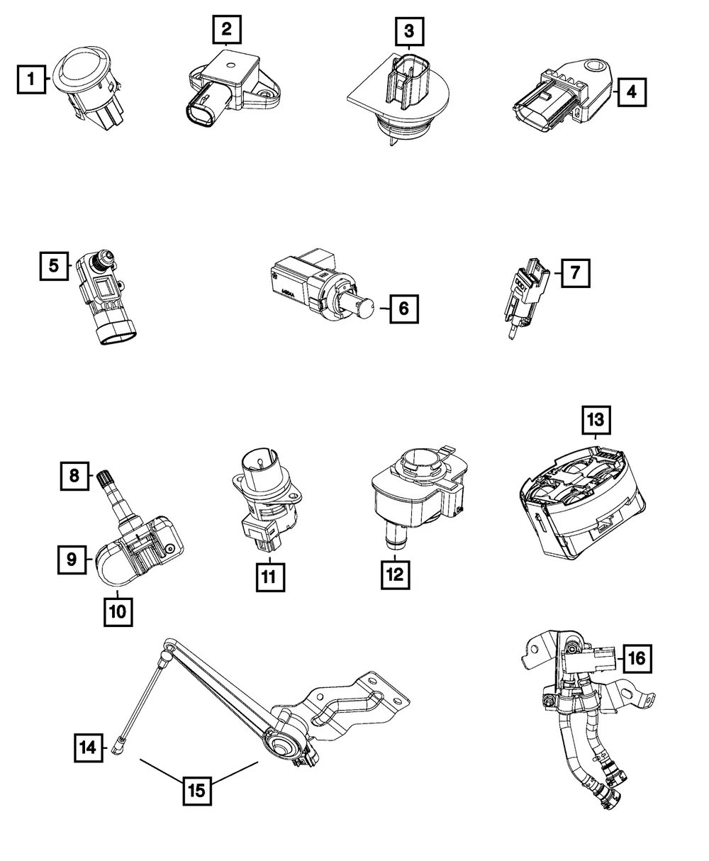 Tire Pressure Sensor - Mopar (68249200AA)