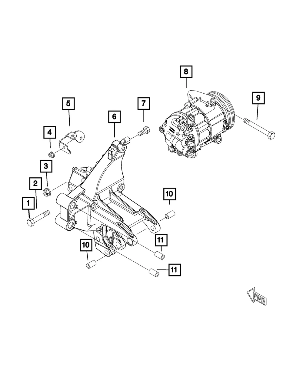 Wire Harness Bracket - Mopar (68254557aa)