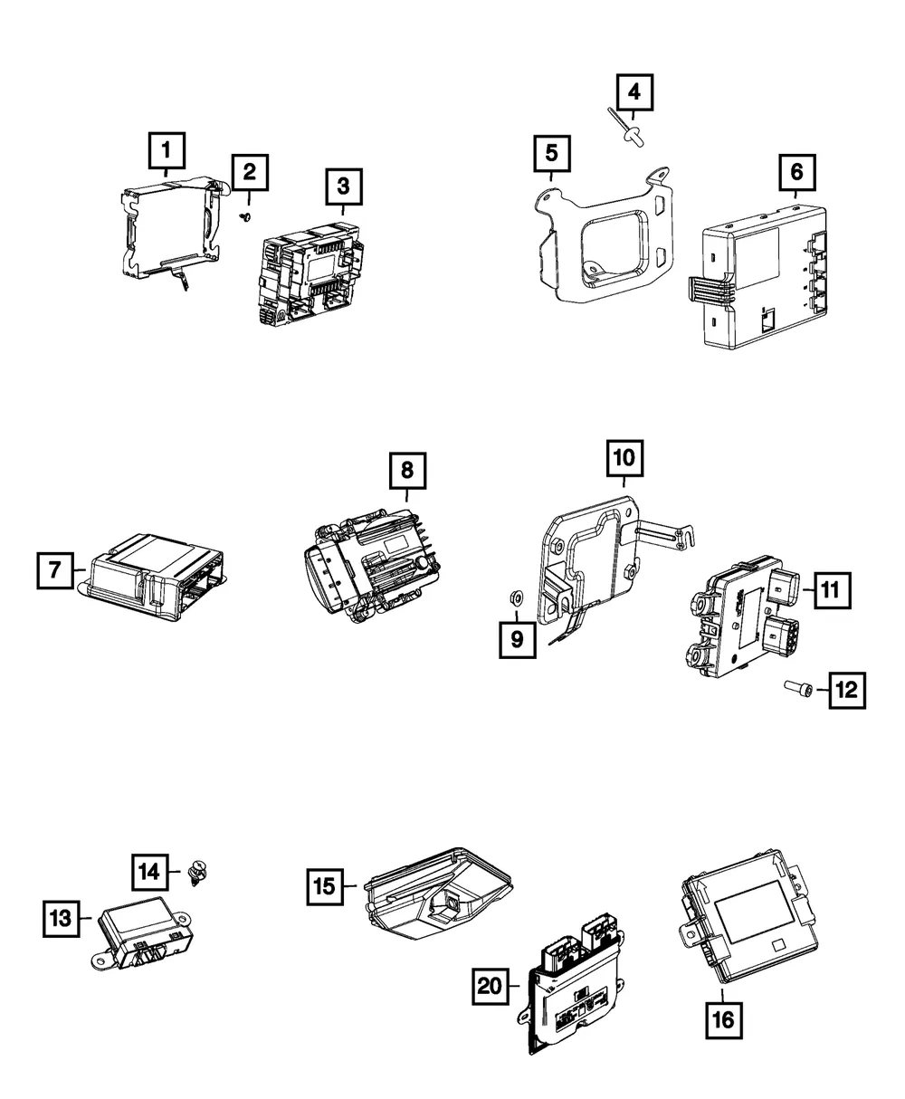 Body Control Module Bracket - Mopar (68255014aa)