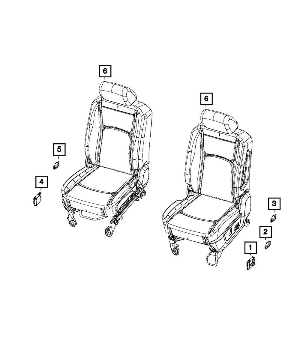 Lumbar Switch - Driver's Side (LH) - Mopar (68269185AA)
