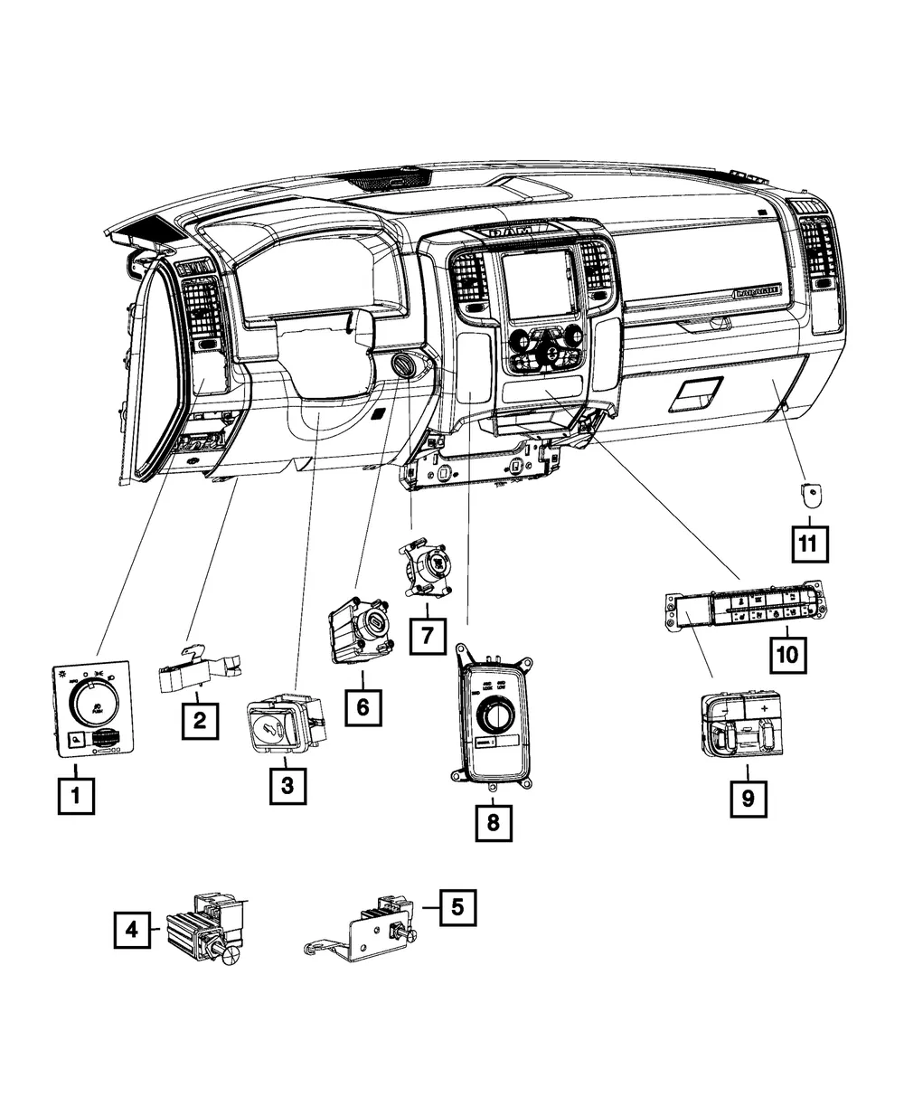 Headlamp Switch - Mopar (68269913aa)
