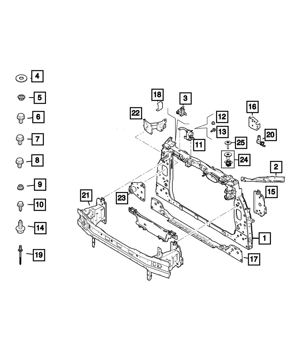 Impact Sensor Bracket, Left - Mopar (68282583AA)