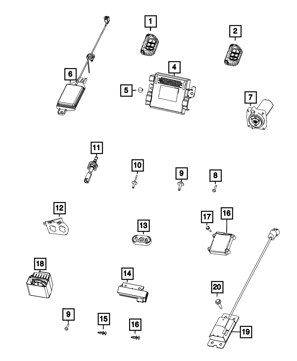 Intrusion Module Sensor - Mopar (68283478aa)