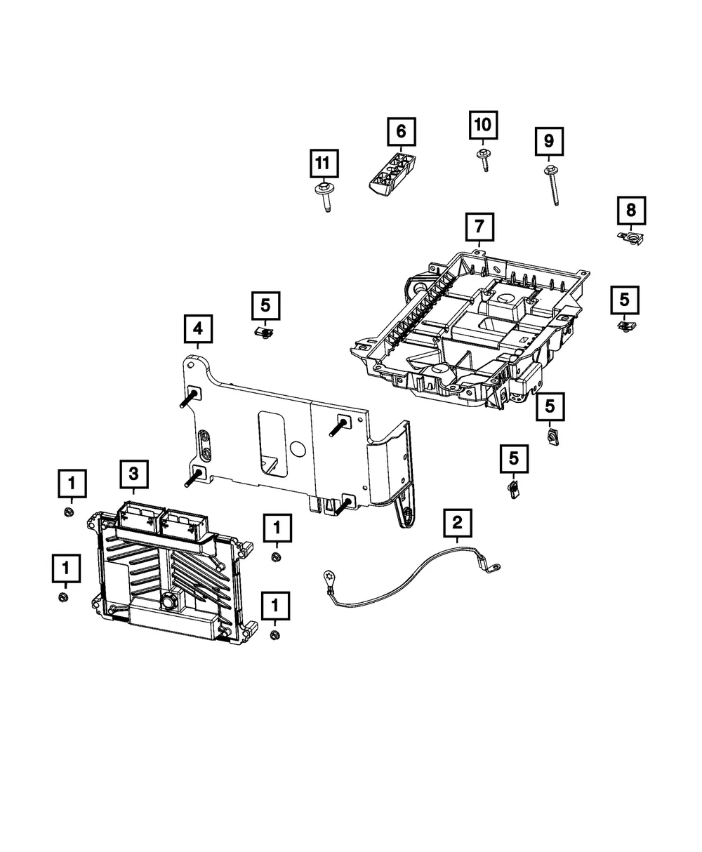 Engine Control Module Bracket - Mopar (68288861aa)