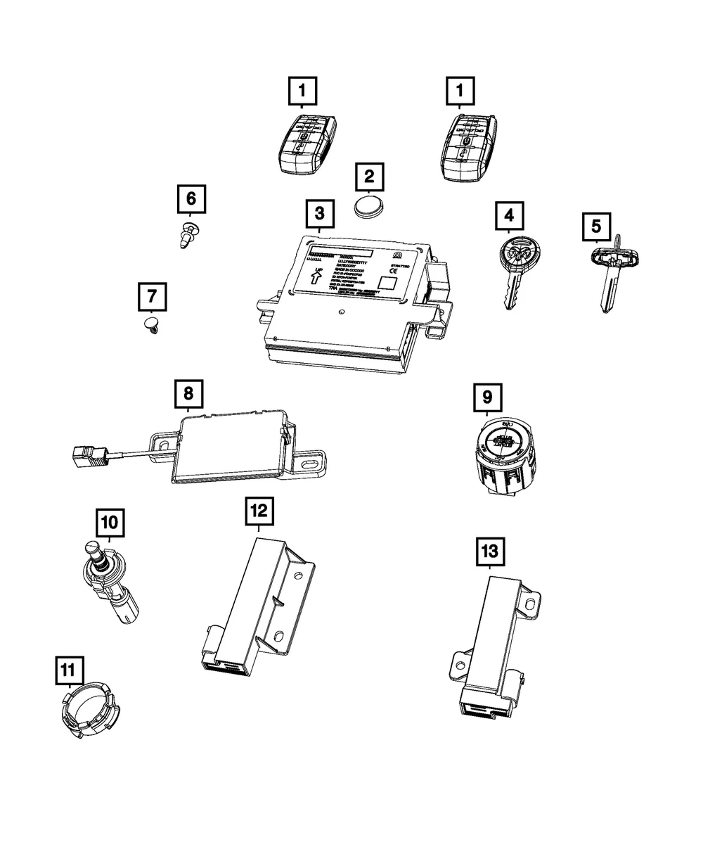 Wireless Control Module Receiver - Mopar (68291646ak)