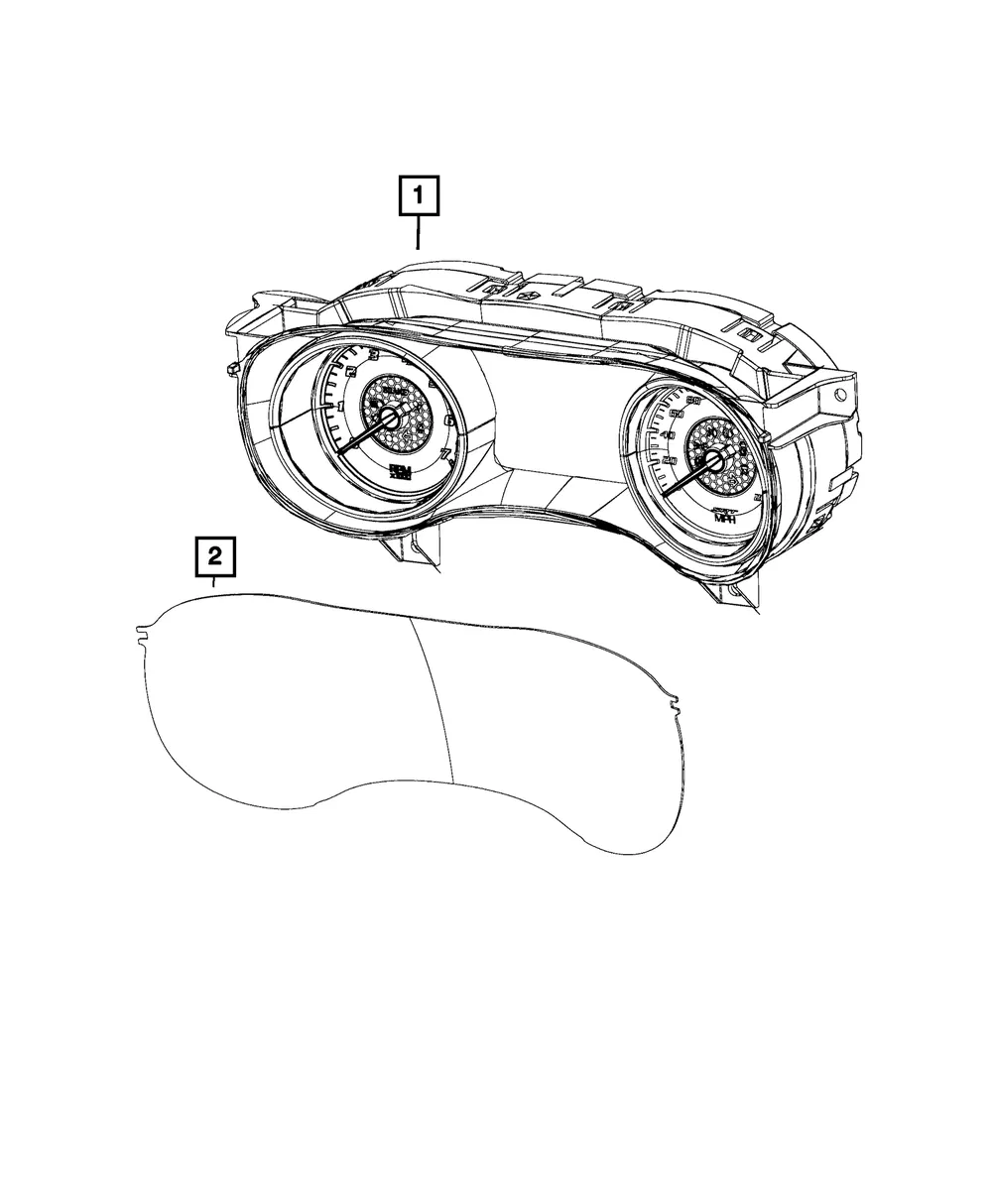 Instrument Cluster Mask - Mopar (68304639aa)