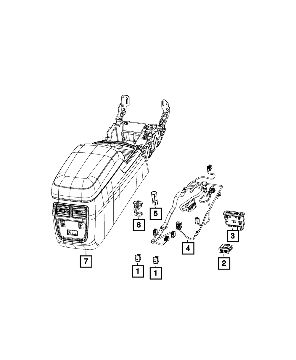 Console Wiring - Mopar (68305579AC)