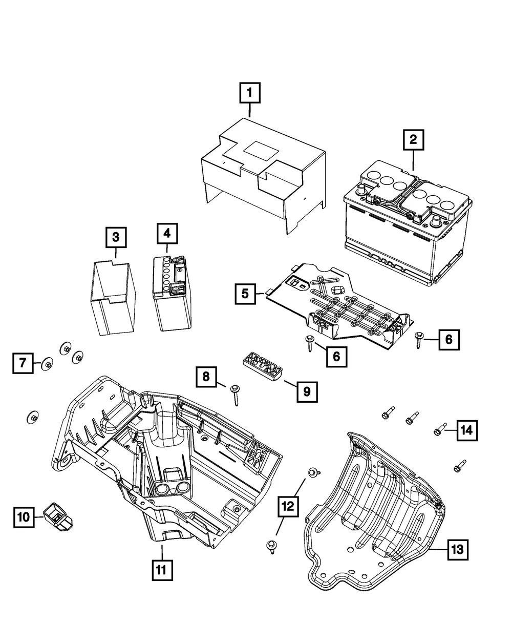 Battery Shield - Mopar (68307801ac)