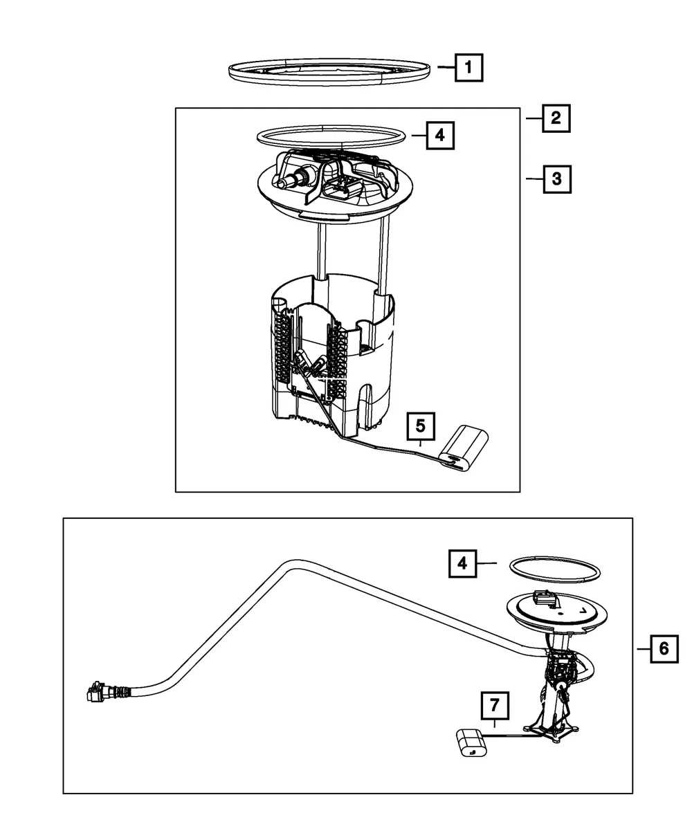 Fuel Pump/Level Unit Module Kit - Mopar (68310001AC)