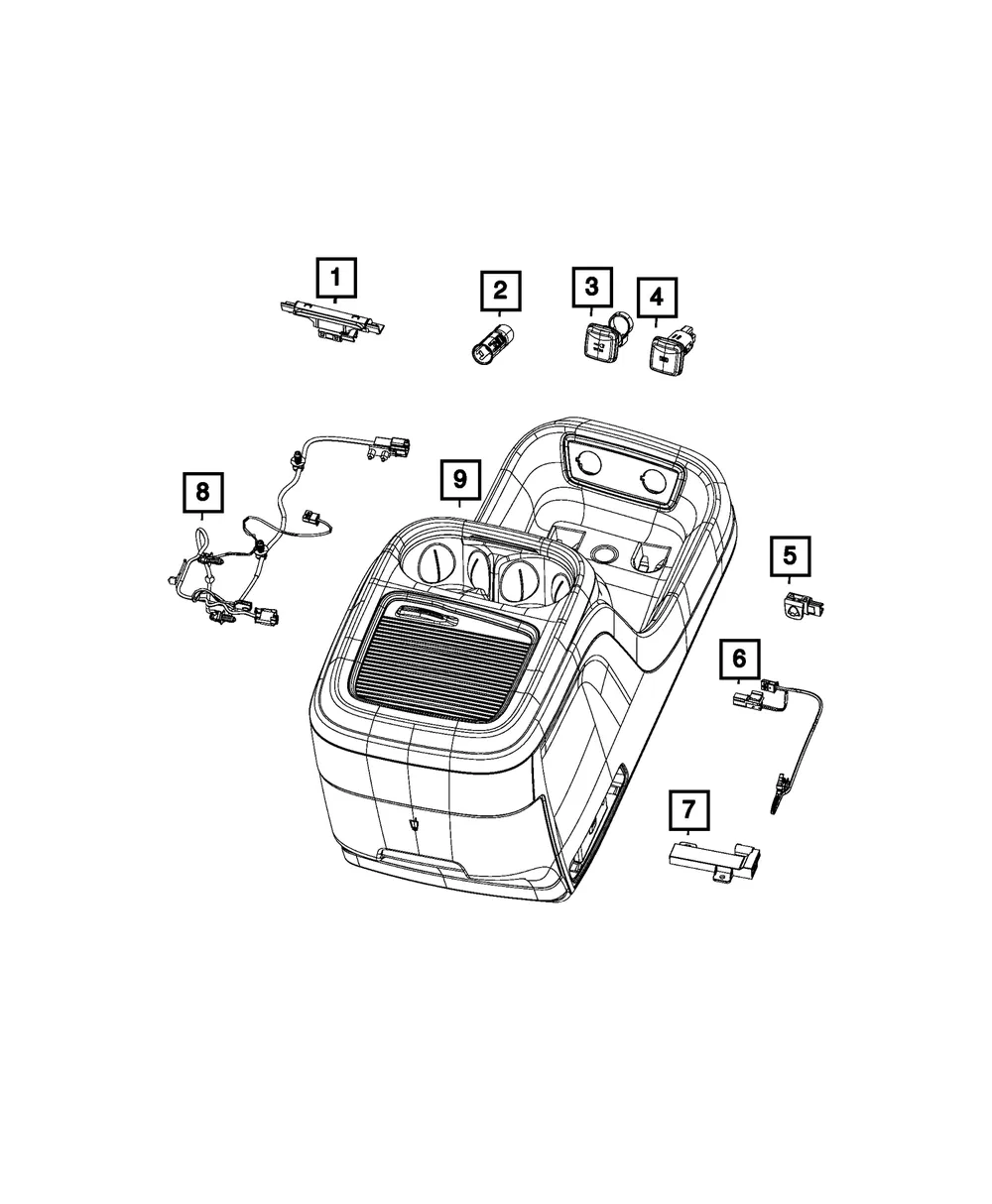 Console Switch - Mopar (68312285aa)