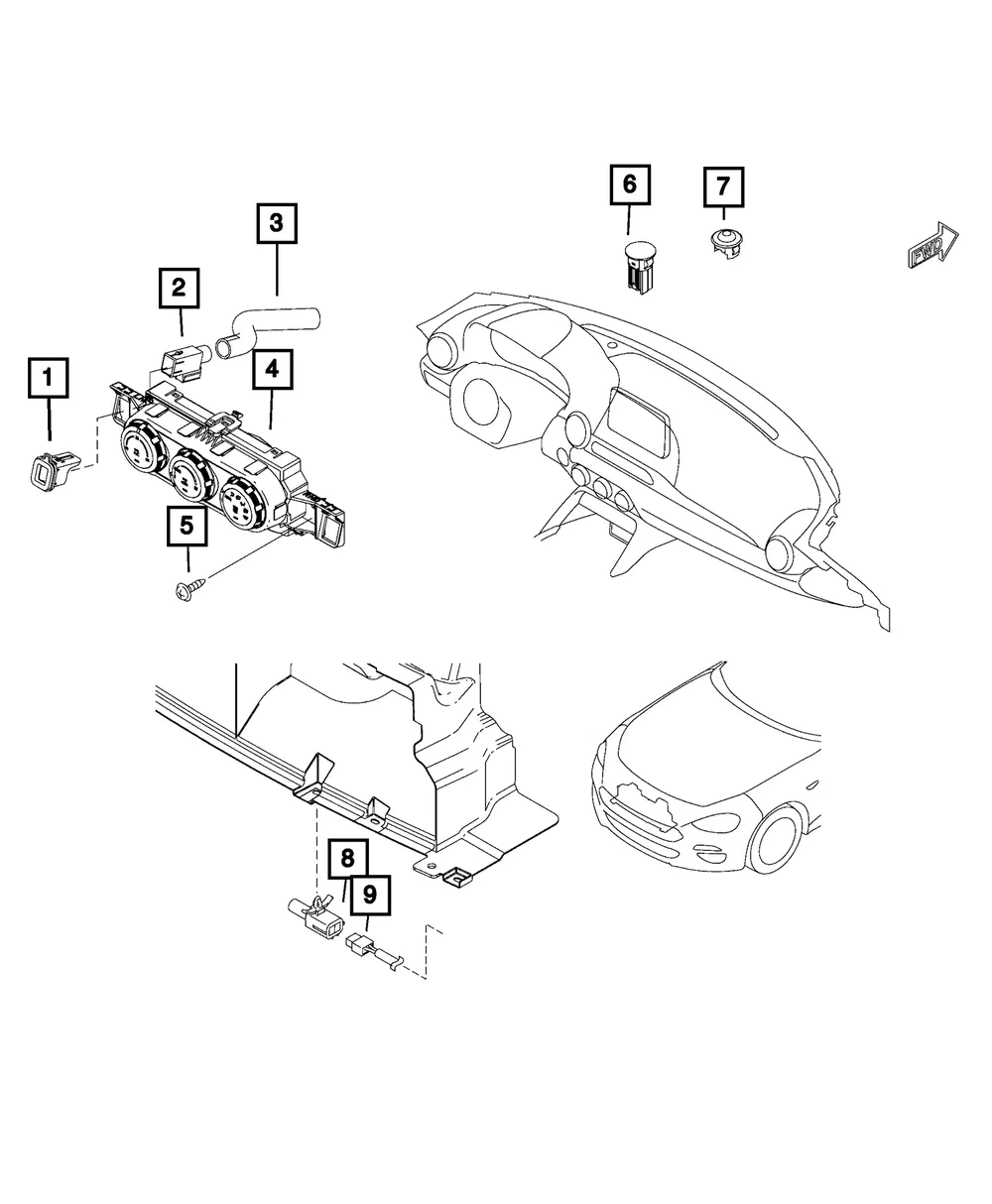 A/C Duct Sensor - Mopar (68313621aa)