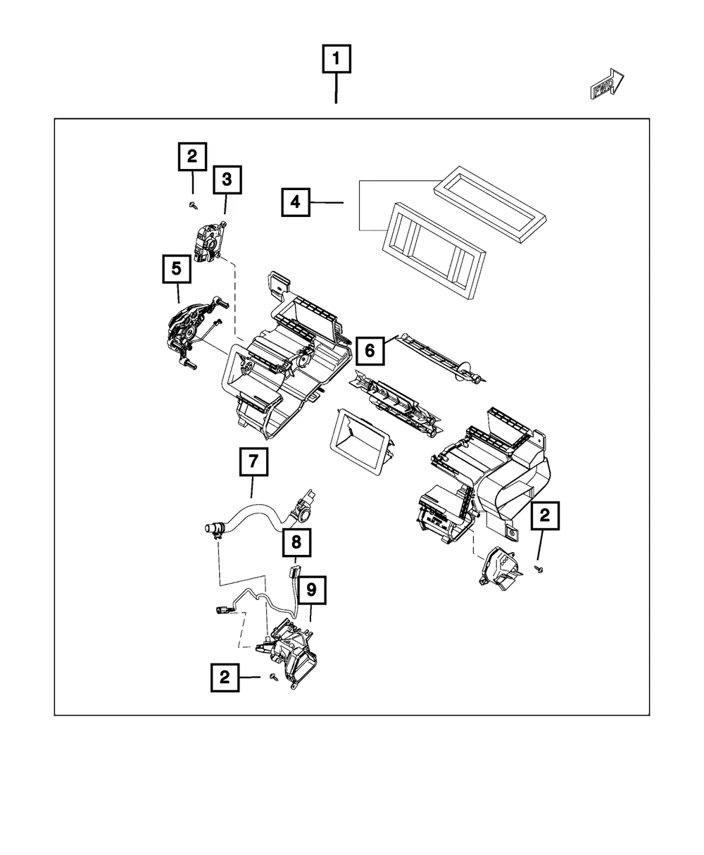 A/C Actuator Lever - Mopar (68313624aa)
