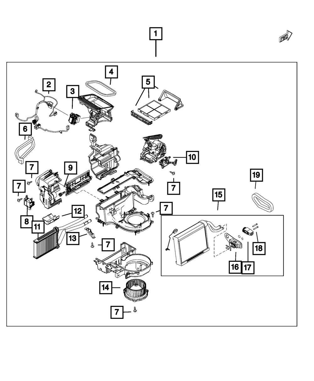 A/C And Heater Wiring - Mopar (68313627aa)